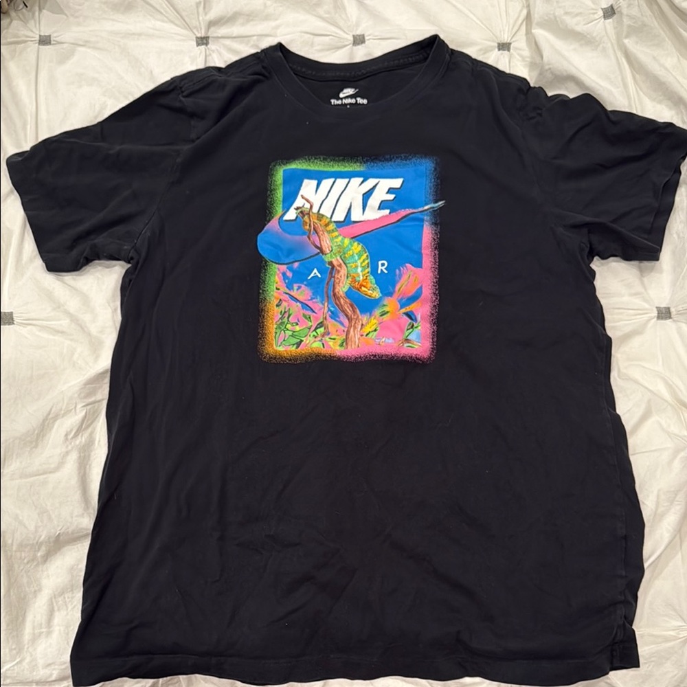 Nike men’s Black Tee with Colorful Graphic